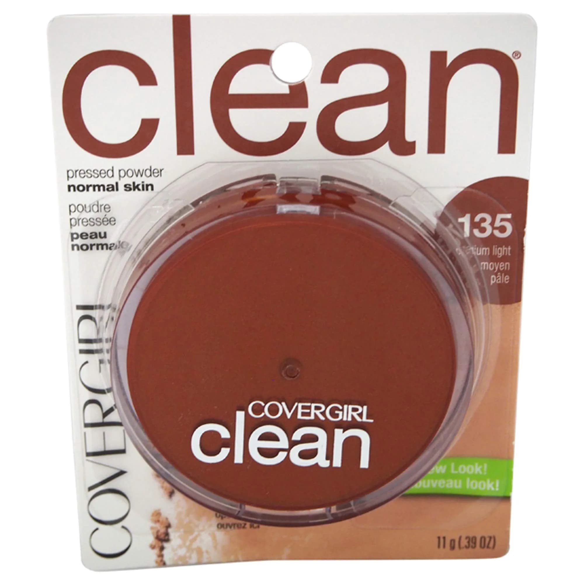 Covergirl Clean Pressed Powder 135 Medium Light | Natural Finish, Oil-Free, Non-Comedogenic (70-120 chars) — 135 Medium Light