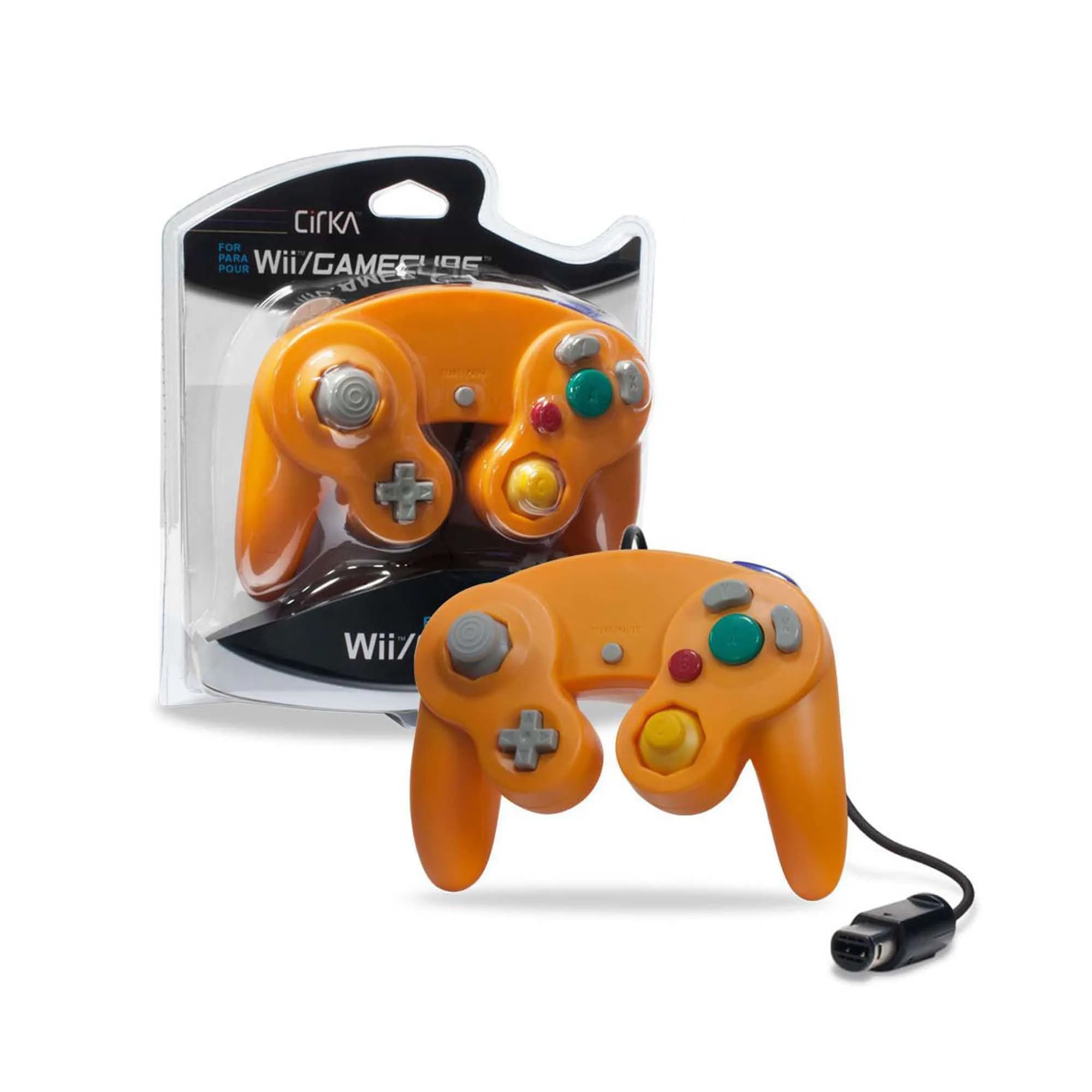 Cirka Wired Controller for GameCube & Wii - Orange | Dual Analog Joysticks & Vibration — Orange