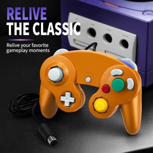 Cirka Wired Controller for GameCube & Wii - Orange | Dual Analog Joysticks & Vibration thumbnail 6