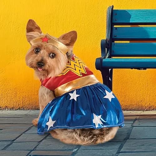 Rubies Wonder Woman Pet Costume Large | Official DC Licensed Pet Dress & Tiara thumbnail 7