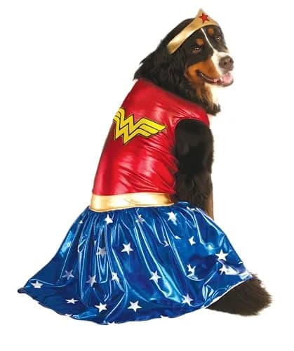 Rubies Wonder Woman Pet Costume Large | Official DC Licensed Pet Dress & Tiara thumbnail 2