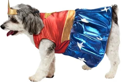 Rubies Wonder Woman Pet Costume Large | Official DC Licensed Pet Dress & Tiara thumbnail 3