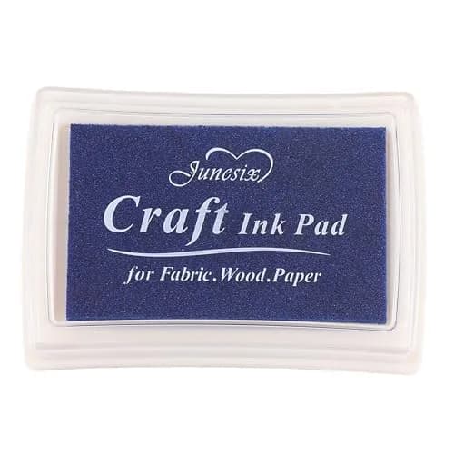 YPSelected Craft Stamp Ink Pad for Paper Wood Fabric Dark Blue | Pigment Ink for Rubber Stamps thumbnail 1