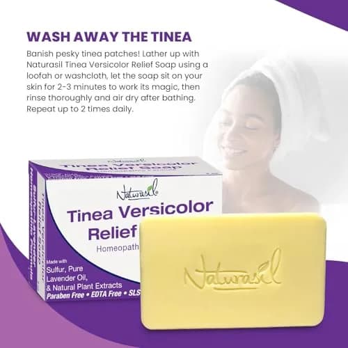 Naturasil Tinea Versicolor Treatment Sulfur Soap 2 Pack | Natural Antifungal Relief for Skin Discoloration thumbnail 4