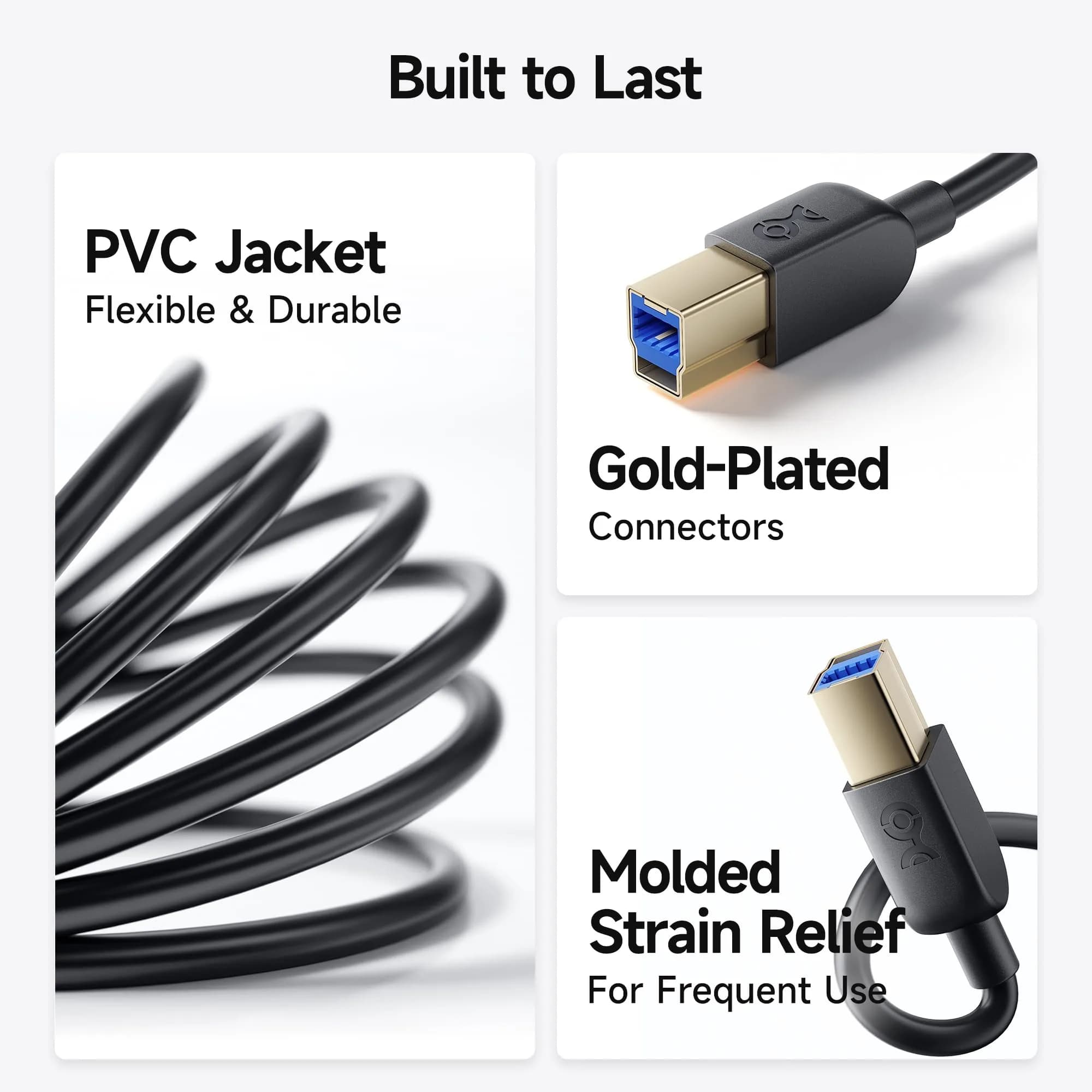 Cable Matters USB 3.0 Type A to B Cable 10ft Black | 5 Gbps Data Transfer thumbnail 6