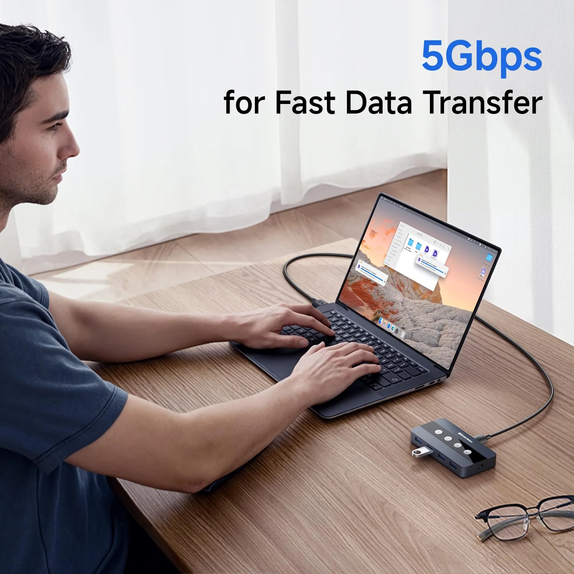 Cable Matters USB 3.0 A to Micro B Cable 4.57 m (15 ft) Black | SuperSpeed 5 Gbps Data Transfer - view 5