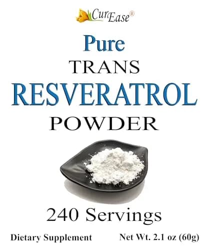 CurEase 100% Pure Trans Resveratrol Powder 60g (2.1 oz) | 250mg Per Serving, 240 Servings thumbnail 2