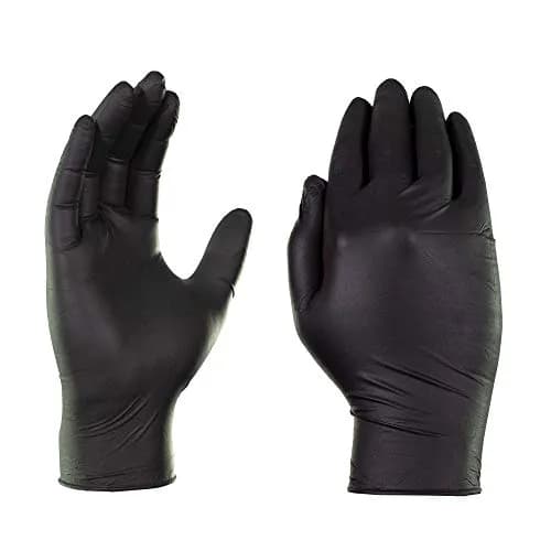 AMMEX Black Nitrile Disposable Exam Gloves, 3 Mil, Latex & Powder Free, Textured, Large, Case of 1000 | Professional Grade Protection thumbnail 2