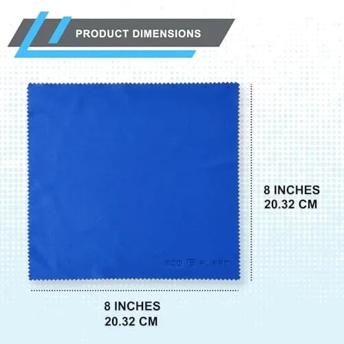 Eco-Fused Microfiber Cleaning Cloth - 8 x 8 Inch Pack of 5 | Scratch-Free Lens & Screen Cleaner thumbnail 2