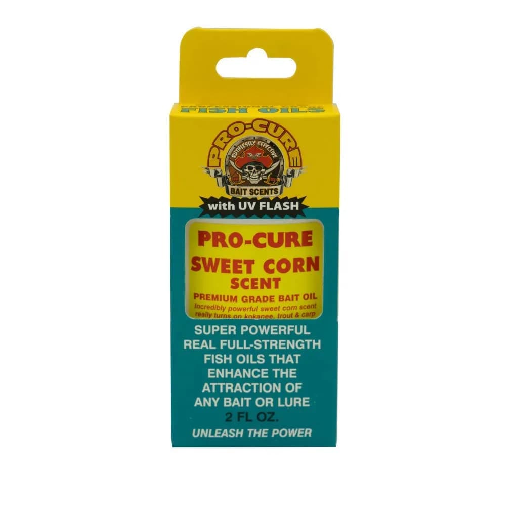 Pro-Cure Sweet Corn Scent Bait Oil 59ml (2 Fl Oz) | Professional Grade Fishing Attractant with UV Flash — Multi