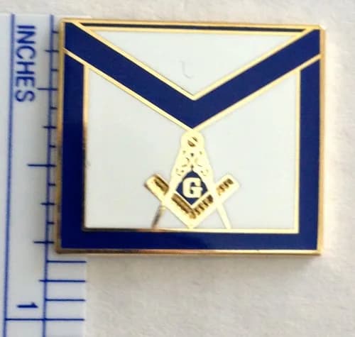 The Masonic Exchange Masonic Apron Lapel Pin 1.9cm (0.75" Wide) | Authentic USA Import thumbnail 1