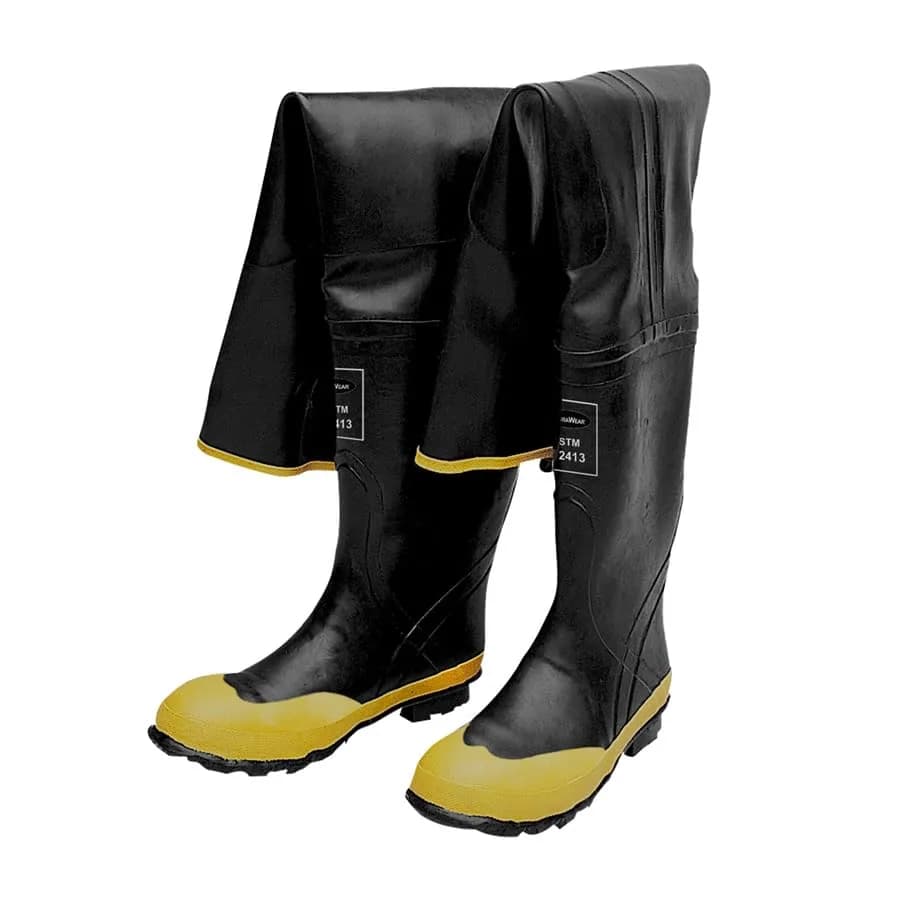 Liberty Glove & Safety DuraWear Rubber Hip Wader Boot Size 08 | Impact-Resistant & Waterproof