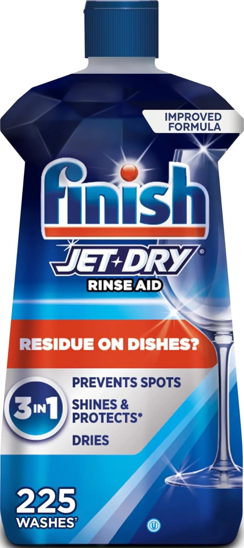 Finish Jet-Dry Rinse Aid Liquid for Dishwashers, 23 oz - Prevents Spots & Residues, Enhances Shine - main product image