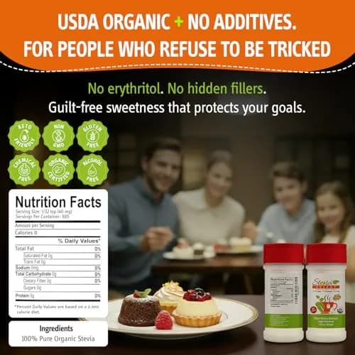 Stevia Select Organic Stevia Powder 1.25oz (35.4g) | Pure Plant-Based Sweetener with No Additives thumbnail 2