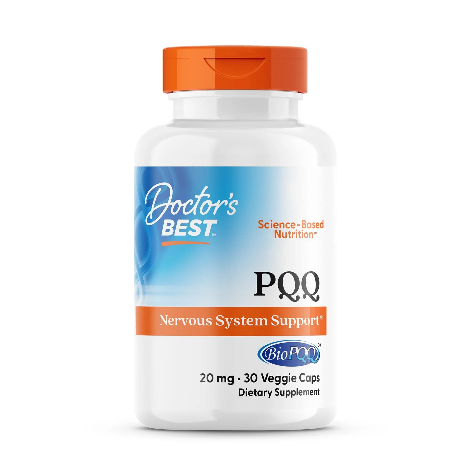 Doctor's Best PQQ Supplement 20 mg, Gluten Free, 30 Veg Caps | Supports Mitochondrial Function & Energy - main product image