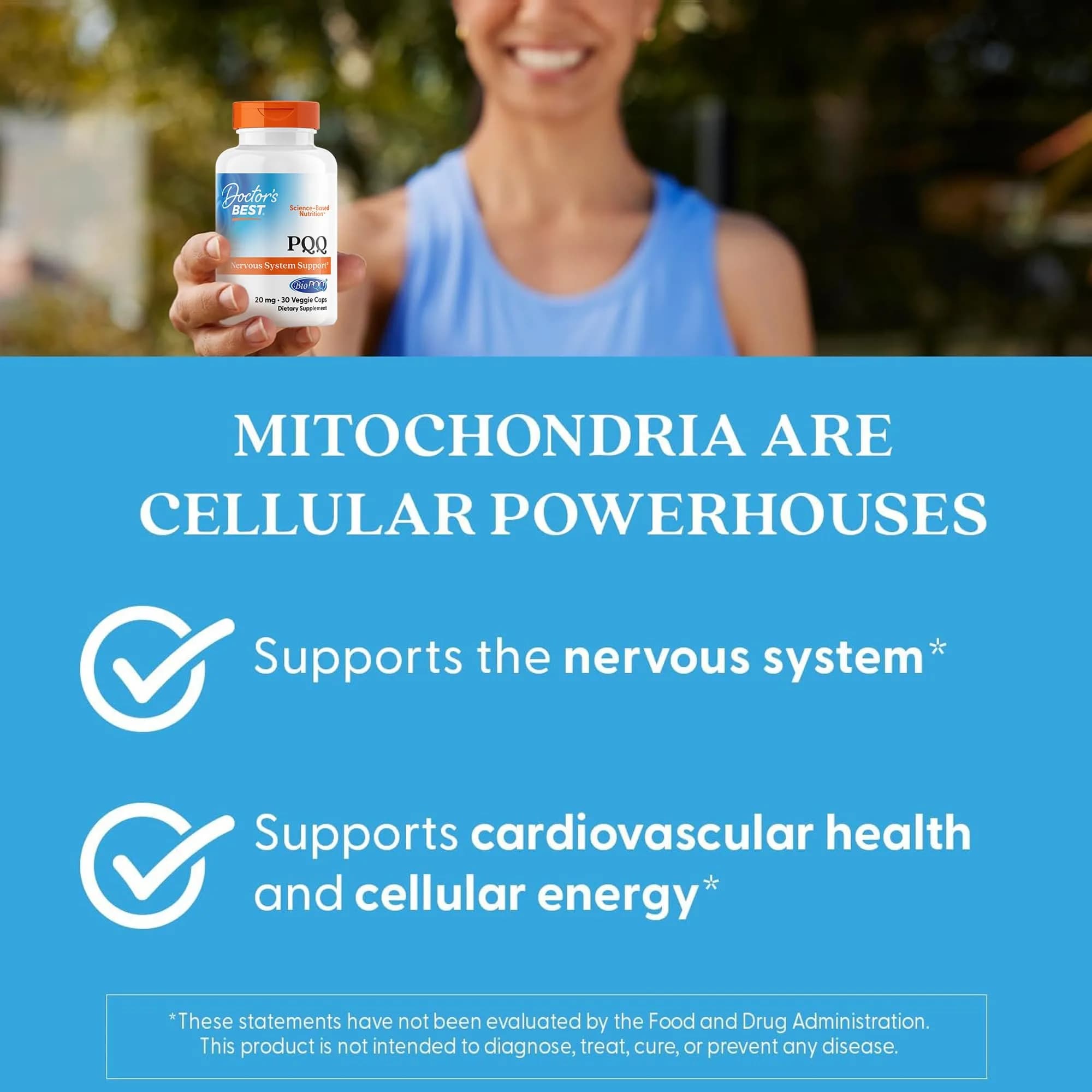 Doctor's Best PQQ Supplement 20 mg, Gluten Free, 30 Veg Caps | Supports Mitochondrial Function & Energy - view 5