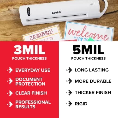Scotch Thermal Laminating Pouches, 200 Count, Clear, 3 mil. | Professional Finish for Documents thumbnail 4