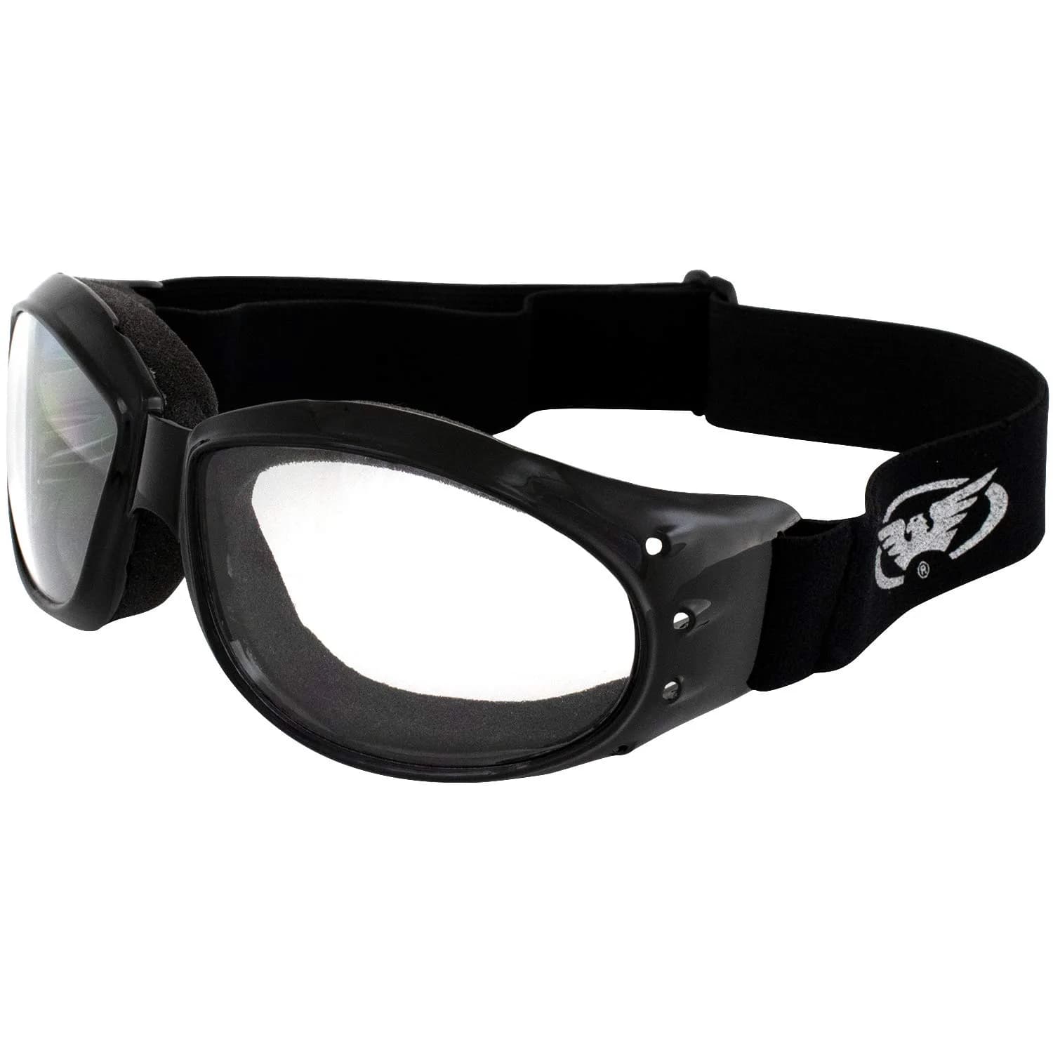 Global Vision Eliminator Goggles with Micro-Fiber Pouch | Shatterproof UV400 Polycarbonate Lenses — Clear