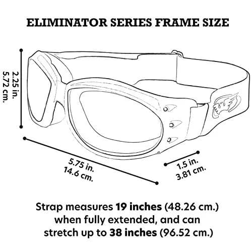 Global Vision Eliminator Goggles Super Dark Lens with Micro-Fiber Pouch | Shatterproof UV400 Protection thumbnail 7