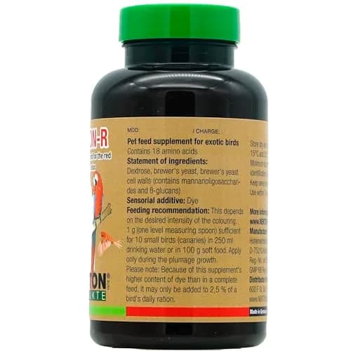 Nekton R Enhances Red Color in Birds, 150g | Supports Vibrant Feathers & Deepens Colors thumbnail 2