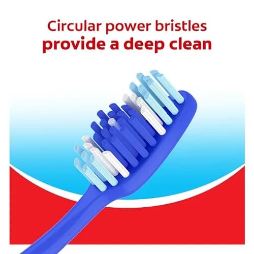 Colgate Extra Clean Medium Toothbrushes, 6 Count | Deep Cleaning Power Bristles thumbnail 4