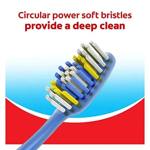 Colgate Extra Clean Adult Toothbrushes, Soft, 6 Pack | Deep Cleaning & Gentle Bristles thumbnail 4
