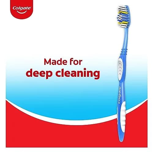 Colgate Extra Clean Adult Toothbrushes, Soft, 6 Pack | Deep Cleaning & Gentle Bristles thumbnail 3