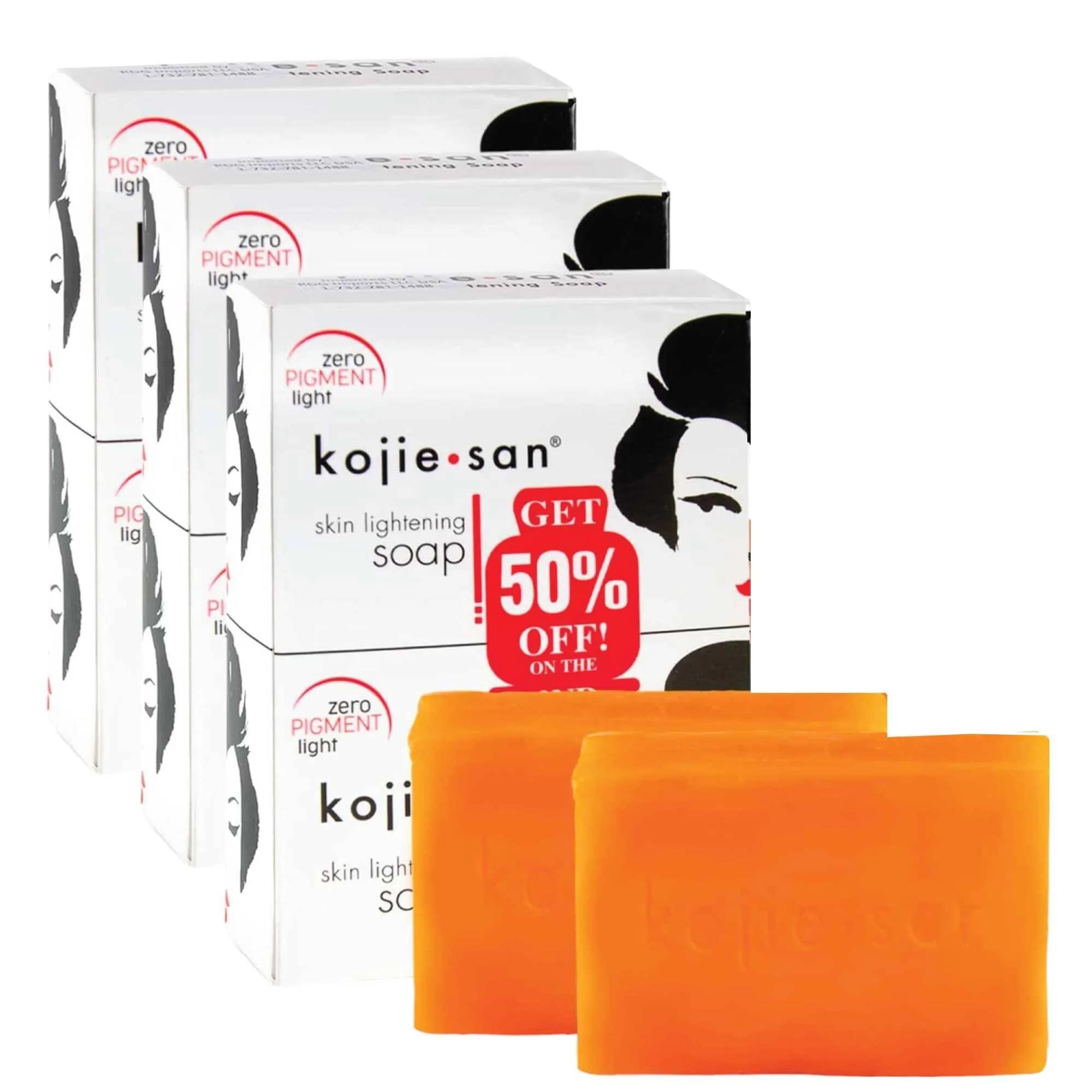 Kojie San Skin Lightening Soap 135g (4.8 Oz) Pack of 6 | Brightens Skin Tone - main product image