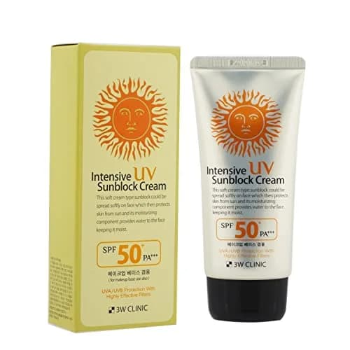 3W Clinic Intensive UV Sunblock Cream SPF50+ PA+++ 70ml (2.37 Fl Oz) | Broad Spectrum UVA/UVB Protection thumbnail 2