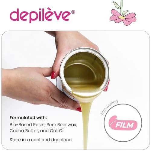 Depileve Hair Removal Wax - Intimate Extra Film Wax for Brazilian & Hollywood, 14 oz | Moisturizing & Soothing for Sensitive Skin thumbnail 4