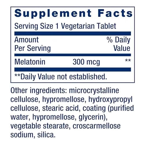 Life Extension Melatonin 6 Hour Timed Release 300 mcg Tablets | Gluten-Free, Non-GMO, Vegetarian, 100 Count thumbnail 3