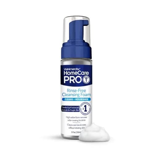 Welmedix No Rinse Cleansing Foam 150ml (5 Fl Oz) | Hospital Grade Waterless Body Wash & Shampoo - main product image
