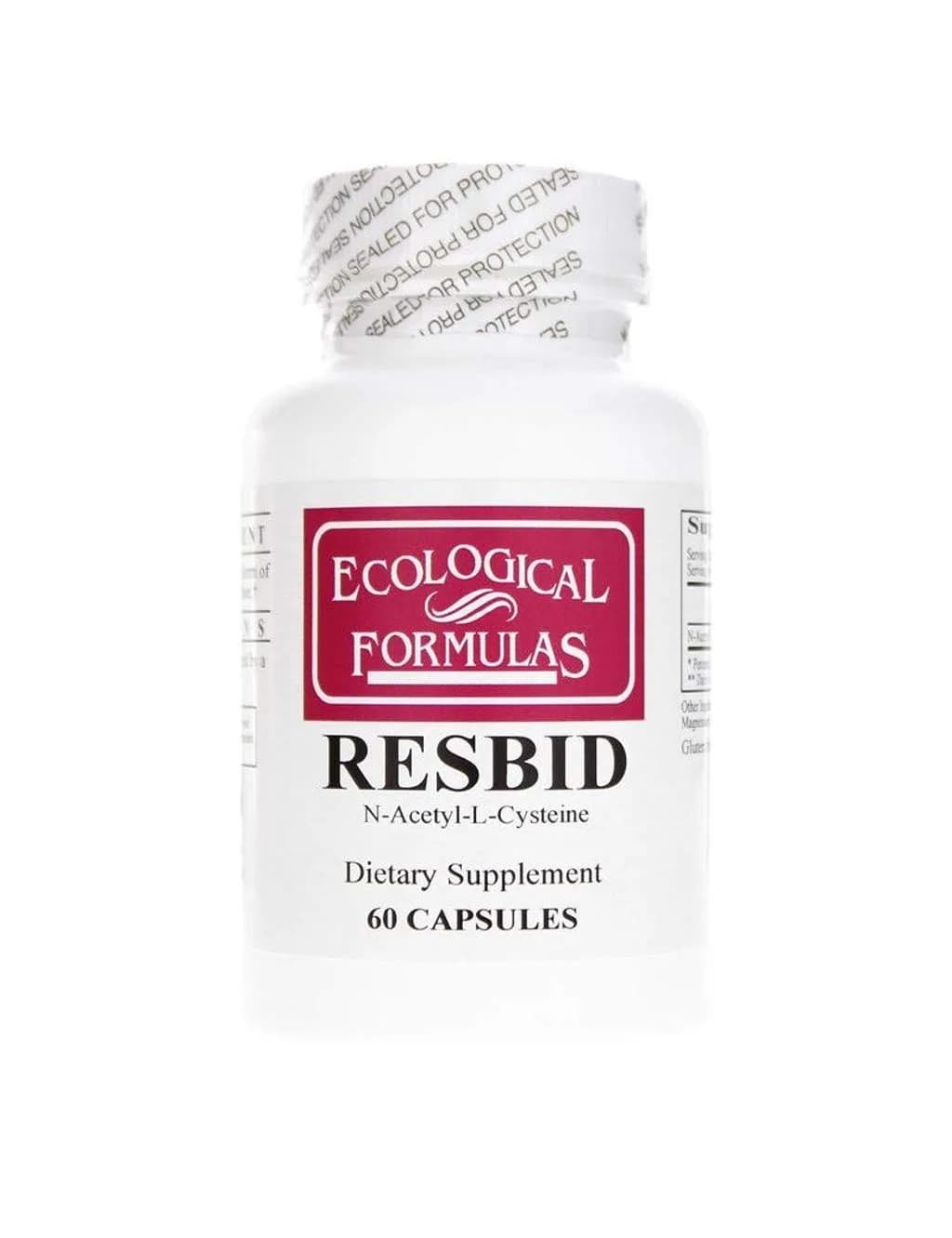 Ecological Formulas Resbid 500 Mg | Bioavailable N-Acetyl L-Cysteine Capsules for Liver & Sensitive Individuals