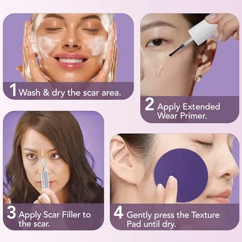 Dermaflage Topical Filler Single Applicator for scars - Bronze Medium 5.6 ml (0.19 Fl Oz) | Waterproof Scar Concealer for All Skin Tones thumbnail 4