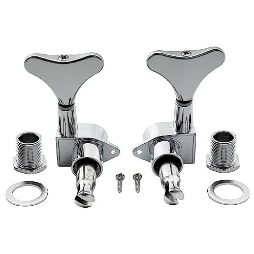 Musiclily Basic 3L3R 19:1 Ratio Bass Machine Heads Tuning Pegs Chrome for 5/6 String Bass thumbnail 5