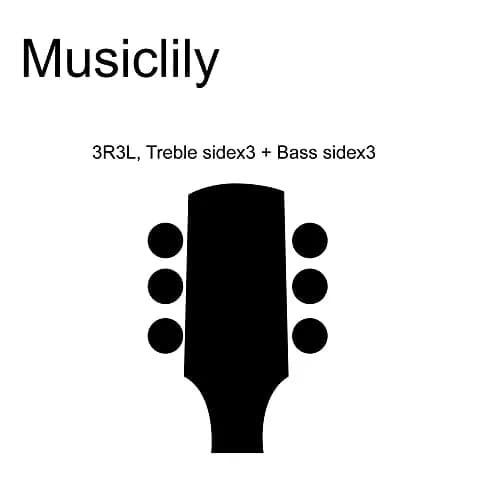 Musiclily Basic 3L3R 19:1 Ratio Bass Machine Heads Tuning Pegs Chrome for 5/6 String Bass thumbnail 3