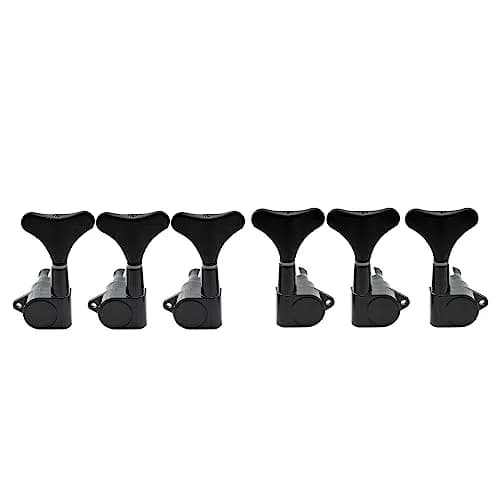 Musiclily Basic 3L3R 19:1 Ratio Bass Machine Heads Tuning Pegs Keys Black thumbnail 1