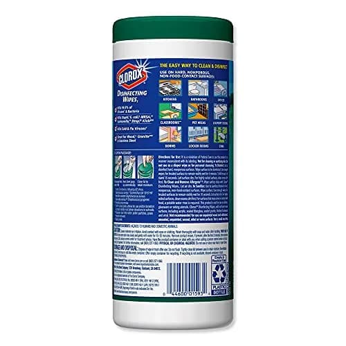 Clorox Disinfecting Wipes Fresh Scent Canister 35 Count (106 ml) | EPA Registered Disinfectant thumbnail 2