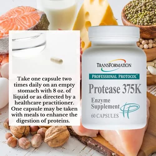 TRANSFORMATION Protease 375K Enzyme Supplement 60 Capsules | High-Potency Protein & Gut Support thumbnail 2
