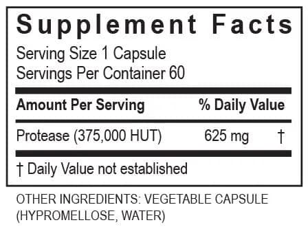 TRANSFORMATION Protease 375K Enzyme Supplement 60 Capsules | High-Potency Protein & Gut Support thumbnail 4