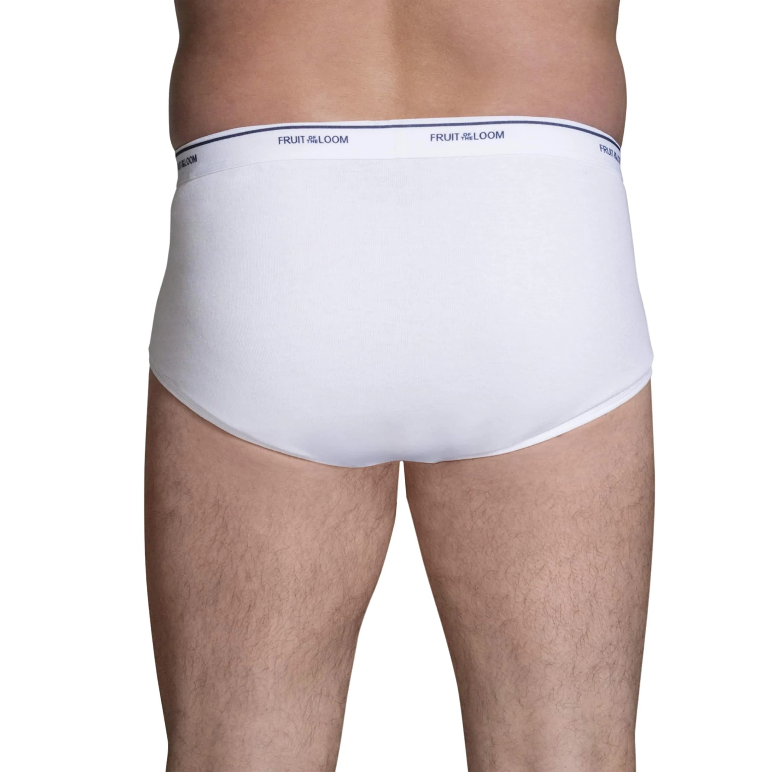 Fruit of the Loom Men's Big & Tall Tag-Free Briefs 3-Pack | 5X-Large (267 cm) | Mid Rise - view 3