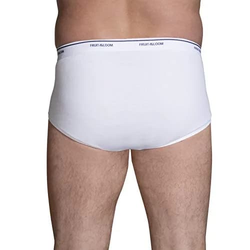 Fruit of the Loom Men's Big & Tall Tag-Free Briefs 3-Pack | 5X-Large (267 cm) | Mid Rise thumbnail 3