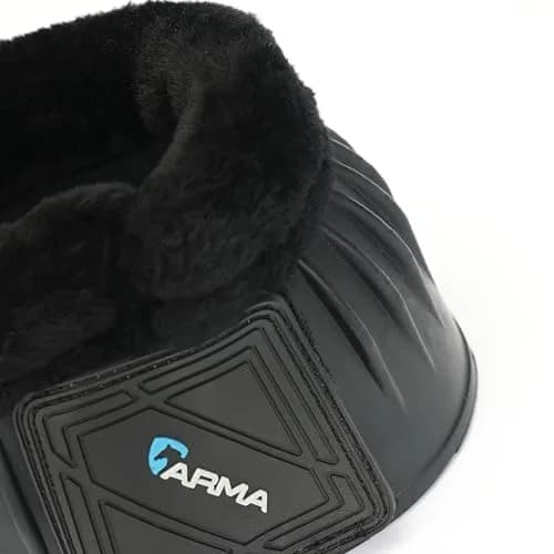 Shires ARMA Fleece Trim Bell Boot Cob Black | Protects Pasterns & Hoof Area thumbnail 3