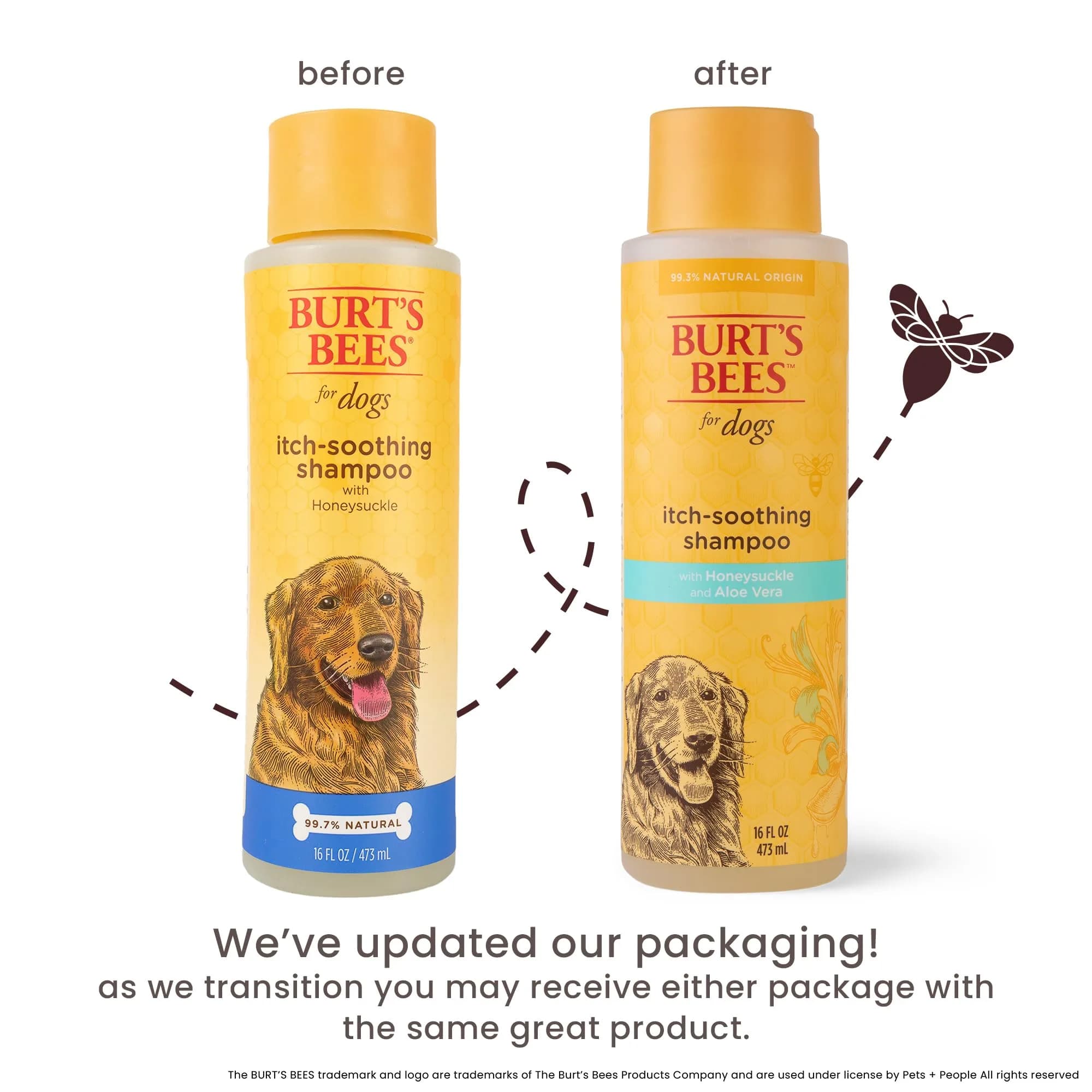 Burt's Bees for Pets Itch Soothing Dog Shampoo Honeysuckle 473ml (16 Fl Oz) | Gentle pH-Balanced Formula for Dogs - view 2