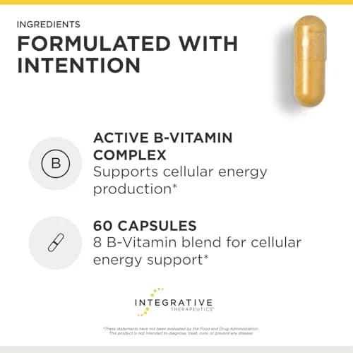 Integrative Therapeutics Active B-Complex with Methylfolate 60 Count | Cellular Energy & Immune Support thumbnail 4