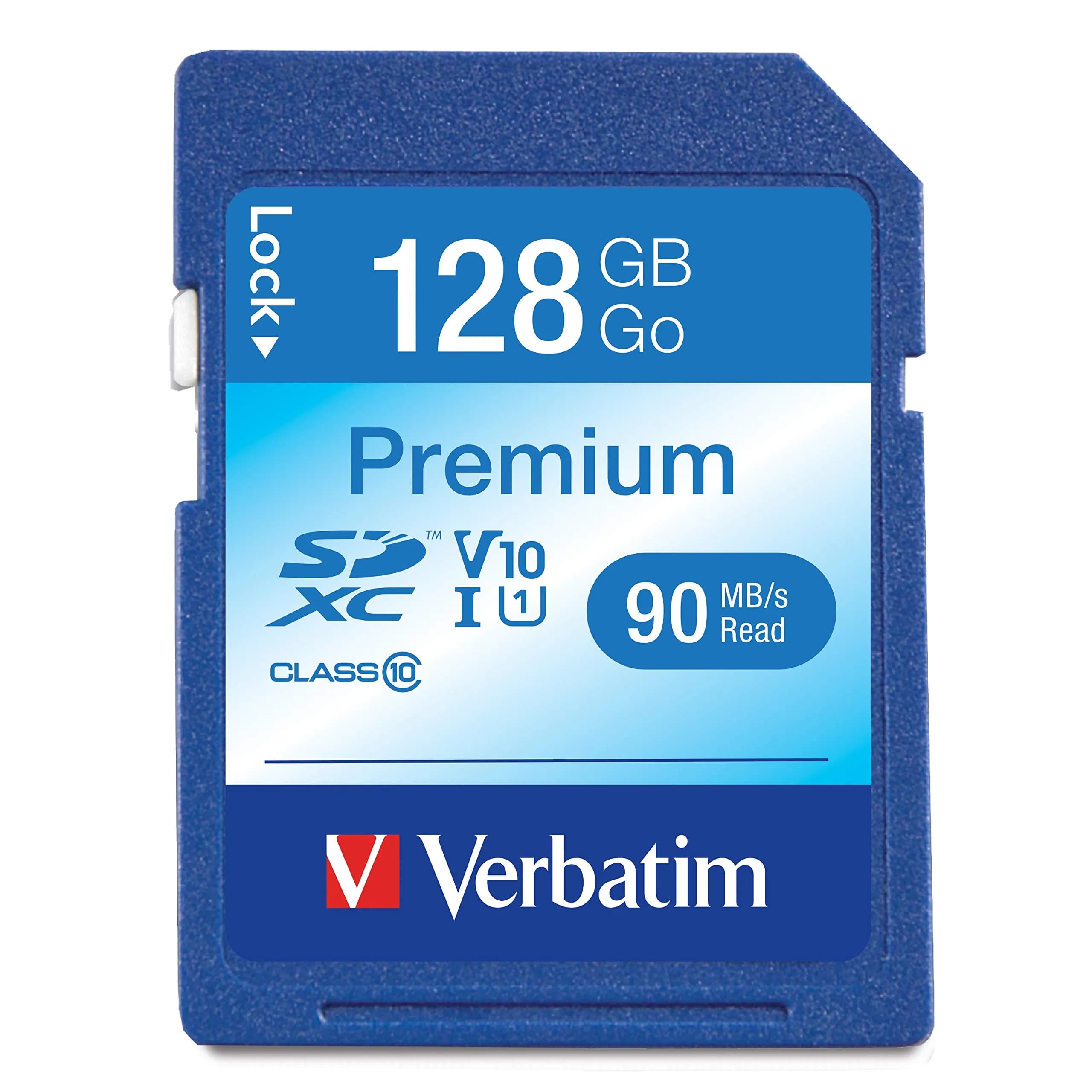 Verbatim 128GB SDXC Camera Memory Card UHS-I U1 V10 Class 10 | 90MB/s for Full HD Video & Burst Photography