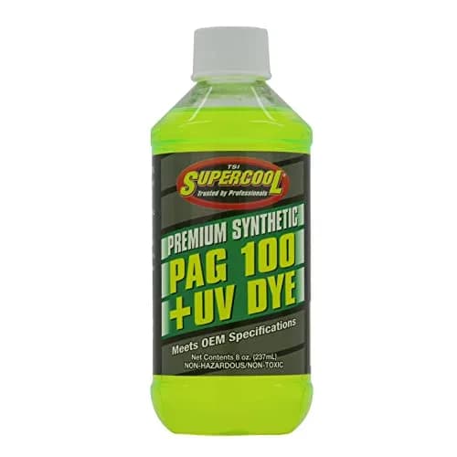 TSI Supercool P100-8D PAG Oil 100 Viscosity with U/V Dye 8oz | High Performance Synthetic PAG Oil for R134a Systems thumbnail 1