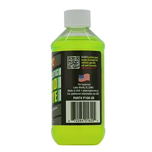 TSI Supercool P100-8D PAG Oil 100 Viscosity with U/V Dye 8oz | High Performance Synthetic PAG Oil for R134a Systems thumbnail 2