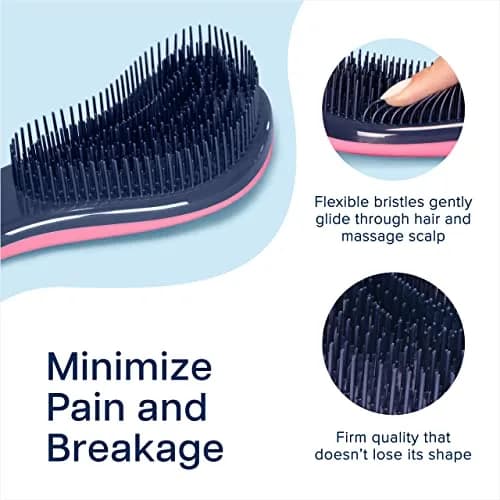 Crave Naturals Glide Thru Hair Brush - Detangler for Curly, Straight, Wet or Dry Hair | Gentle Detangling for All Hair Types thumbnail 3