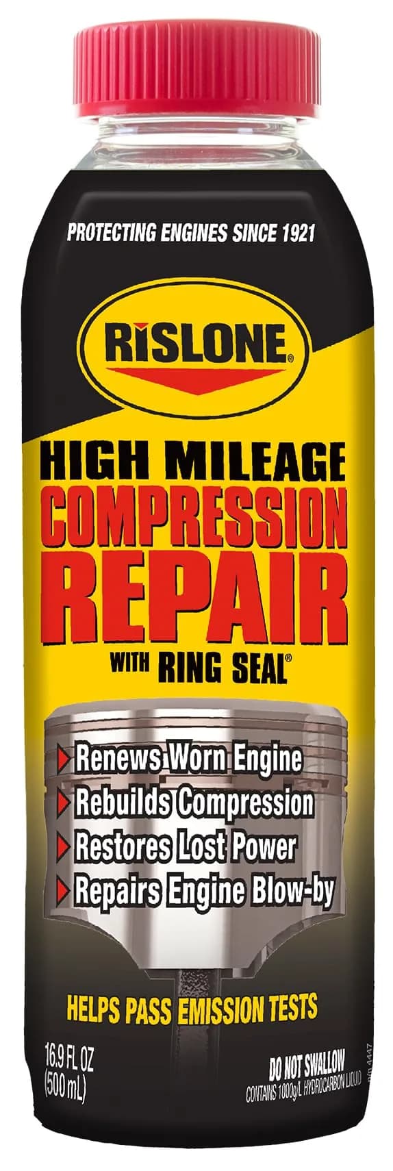 Rislone High Mileage Compression Repair with Ring Seal 16.9 oz. (500 ml) | Restores Lost Power & Fixes Blow-By - main product image